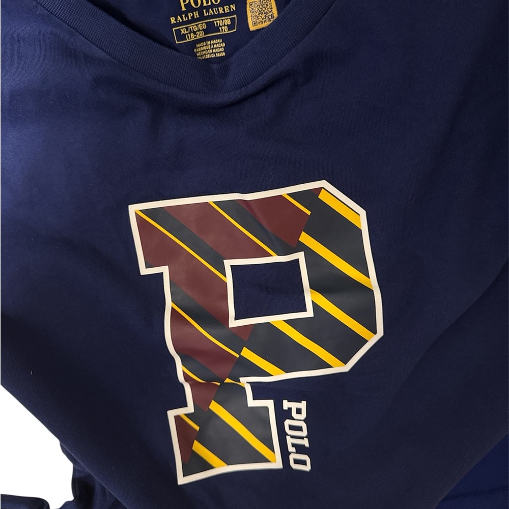 Polo by Ralph Lauren youth size XL Blue and Black Tee Trio - Picture 8 of 9